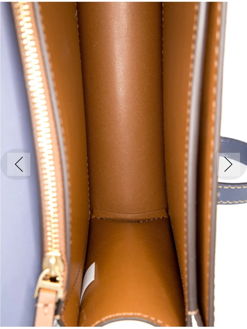 Tory Burch Blue Leather Shoulder Bag with Oversized Gold Logo